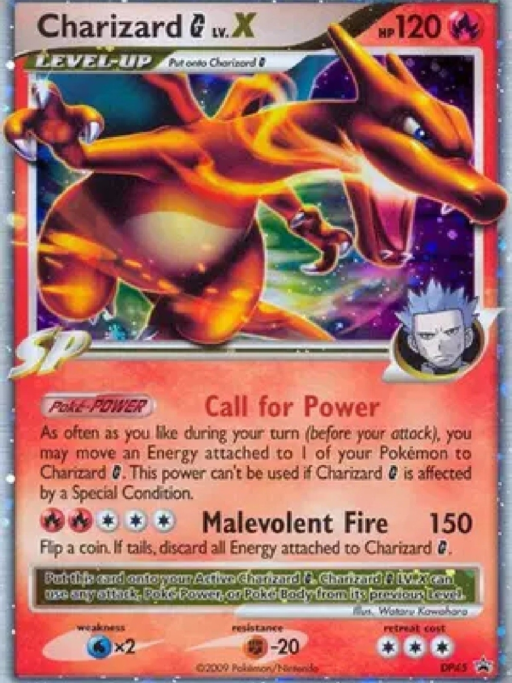 Pokemon Charizard G Lv.X Red and Orange Holo Card